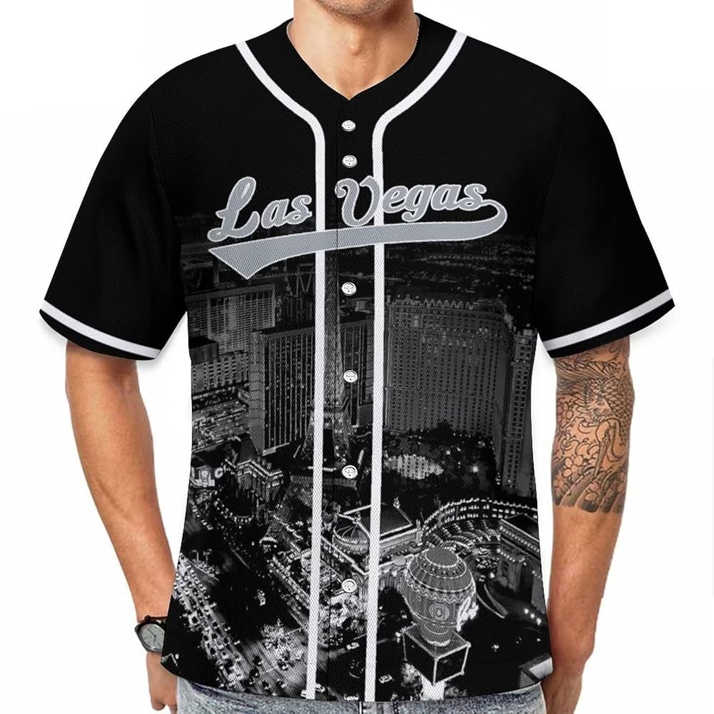 Amazon.com: Custom Baseball Jersey City Night Skyline